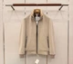 Brunello Cucinelli — мужская бежевая пуховая куртка-бомбер с меховым воротником 2XL - изображение 3