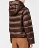 Max Mara – женский пуховик с капюшоном коричневого цвета, М - изображение 2