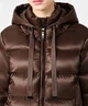Max Mara – женский пуховик с капюшоном коричневого цвета, М - изображение 3