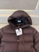 Max Mara – женский пуховик с капюшоном коричневого цвета, М - изображение 11