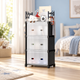 Комод дитячий пластиковий WFB04D, 42x29x110 см, 3 ящики, відкрита полиця - изображение 1