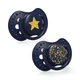 Пустышка силиконовая динамическая 0-3 м-цев 2 шт. Stardust - синя , LOVI 22/892_blue - изображение 2