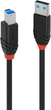 Kabel Lindy USB-A - USB-B 3.2 Gen 1/3.1 Gen 1 10 m Black (4002888432276) - obraz 2
