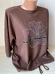 Джемпер женский Kiss Me кашемир с рукавом 3/4 на кулиске размер 3XL-4XL(54-58) коричневый - изображение 4