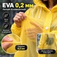 Плащ-дощовик дорослий багаторазовий EVA 0,2 мм з капюшоном, універсальний розмір, жовтий - зображення 5