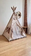 Вігвам-намет дитячий ігровий "Кава з молоком" з матрацом 100х100х165 см пастельно-коричневий - зображення 5