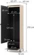 Шафа розпашна Frisco Trend 1д1ш 650x400x2100 мм Бежева/Чорна (43901-TG-01) - зображення 5