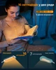 Лампа для читання книг Glocusent A20 акумуляторна з прищіпкою 16 LED 5 рівнів яскравості 1800–6000K гнучка ніжка 1000 mAh з таймером Black - зображення 6