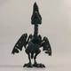 Рухома фігурка скелета ворона чорна PLA-пластик 16×13×12 см - зображення 7