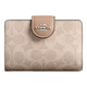 Кошелёк женский Coach Medium Corner Zip Wallet In Signature Canvas Sv/Sand/Taupe - изображение 1