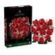 Конструктор цветы 3д букет красных роз Flower Bouquet 822 детали цветочная композиция из мини-блоков 3d для взрослых и детей - изображение 2