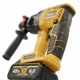 Бесщеточный перфоратор DeWalt DCH133NT аккумуляторный 48 В 6 А·ч 3,3 Дж бочковой SDS-plus 3 режима 1900 об/мин 5200 уд/мин для бетона 26 мм 2 АКБ в кейсе - изображение 4