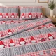 Простынь без резинки Бязь Christmas Comfort 110*160 см Красный/Серый - изображение 2