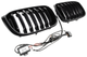 Решетка радиатора ноздри 1 Bar LED черный глянец для BMW X3 G01 2018-2021 гг - изображение 5