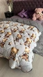 Теплое зимнее одеяло 200×220 Евро - холлофайбер, велюр и искусственный мех под овчину - изображение 2
