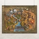 Постер Dungeon Siege 1, карта гри, фентезі, декор кімнати геймера, A0 85×106 см (id7349) - зображення 1