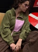 Женская флисовая кофта на затяжках / Хаки 42-46 / BASED 0145900 - изображение 5