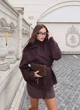 Женское кашемировое пальто-тренч на подкладке / Шоколад 48-50 / BASED 0326493 - изображение 5