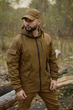 Чоловічий утеплений костюм Softshell на флісі колір койот куртка та штани для повсякденного носіння L - зображення 3