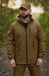 Чоловічий утеплений костюм Softshell на флісі колір койот куртка та штани для повсякденного носіння L - зображення 4