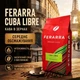 Кофе в зернах Ferarra Cuba Libre арабика робуста средней обжарки с ароматом кубинского рома ореховыми нотами интенсивность 7 для эспрессо 1 кг - изображение 1