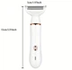 Многофункциональный женский триммер Lady Shaver MG-726 4-в-1 с насадками для лица, бровей, бикини, ног и тела - изображение 3