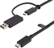 Кабель Startech USB-C/USB-A -USB-C Power Delivery 3.0 3.2 Gen 2/3.1 Gen 2 100W 1 м Black (USBCCADP) - зображення 1