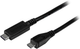 Кабель Startech USB-micro-USB - USB-C 2.0 1 м Black (USB2CUB1M) - зображення 1