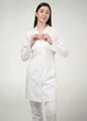 Женский медицинский халат STUGA MEDICAL белый (2900012) XL - изображение 8