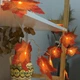 Гирлянда осенняя с кленовыми листьями, 1.5 м, 10 LED лампочек, на батарейках 2хAA осенний декор для дома - зображення 5