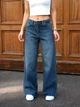 Женские джинсы прямые TMV Wide leg Синие 42 - изображение 5