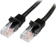 Patchcord Startech Cat5e U/UTP (UTP) RJ-45 3 m Black (45PAT3MBK) - obraz 1