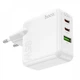 Зарядний пристрій 65W HOCO C115A GaN 2PD QC 3.0 1 USB/2Type-C - зображення 1