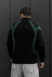 Олимпийка мужская стаф черно-зеленая оверсайз на флисе спортивная Staff ha black & green oversize fleece L (406601) - изображение 2