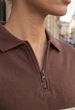 Женская олимпийка стаф коричневая молочная оверсайз флисовая Staff mok brown & milk oversize fleece XS-S (406396) - изображение 3