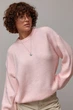 Вязаный женский джемпер oversize с круглой горловиной цвет розовый размер ONE SIZE FL_003605 - изображение 5