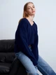 Свитер Dilvin 10645 ONE SIZE тёмно-синий (2000000170084) - изображение 3