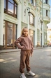 Дитячий костюм із капюшоном на флісі 2023 idiali Мокко 146 (202327146) - изображение 6