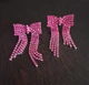 Жіночі сережки "Бантик" 5.4 см jewelry Рожеві - зображення 3