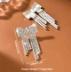 Жіночі сережки "Бантик" 5.4 см jewelry Сріблясті - зображення 4