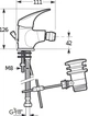 Bateria bidetowa Jika Talas H3411N10041111 - obraz 2