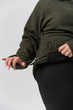 Женская флисовая кофта с вишивкой Columbia хаки 3XL - изображение 3