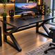 Комп’ютерний стіл Dash Black 100×60×72,5 см письмовий ігровий геймерський стіл для ПК ноутбука роботи та навчання чорний - зображення 4