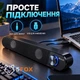 Компьютерная акустика колонка для пк и ноутбука Саундбар Kisonli i-580 Soundbar | 3Wx2, BASS, AUX| Черный - изображение 3