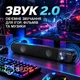 Компьютерная акустика колонка для пк и ноутбука Саундбар Kisonli i-580 Soundbar | 3Wx2, BASS, AUX| Черный - изображение 6