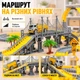 Дитячий конструктор NO.208 «Будівельний трек» з машинками — 180 секцій, вертикальна петля, міст і будівельна техніка - зображення 4
