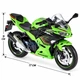 Мотоцикл Kawasaki Ninja 400 игрушка моделька металлопластиковая с подсветкой фар 17 см Зеленый (2275471) - изображение 2