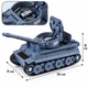 Танк Tiger 16 см игрушка моделька металлическая с парогенерацией и светозвуковыми эффектами Серый (7110809) - изображение 2