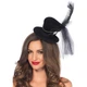 Жіночий міні-циліндр Steampunk Velvet Mini Top Hat від Leg Avenue, чорний - изображение 1