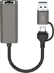 Hub USB-C XO HUB018 USB-C/USB-A to RJ45 (6920680861682) - obraz 1